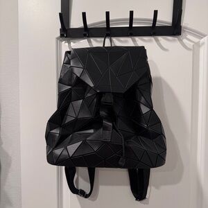 Patricia Luca Geometric Black Backpack